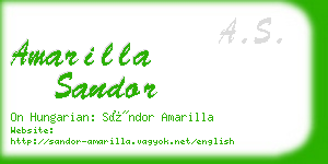 amarilla sandor business card